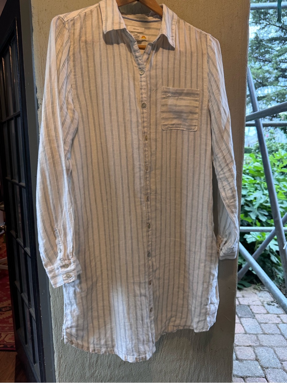 C&C California 100% Linen Tunic Shirt Dress